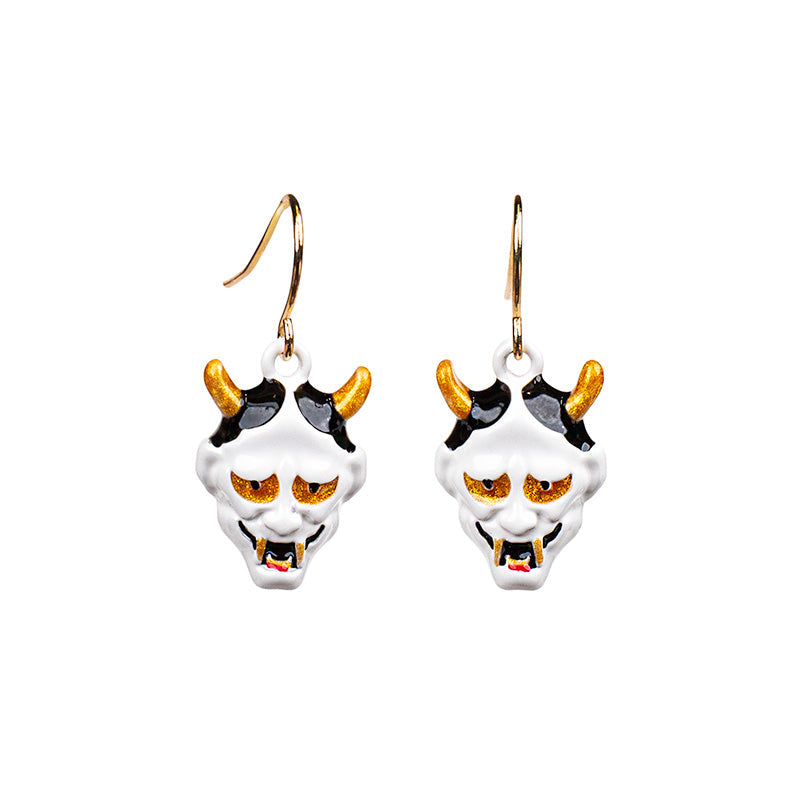 Pendientes Japoneses - Máscara Hannya Blanca