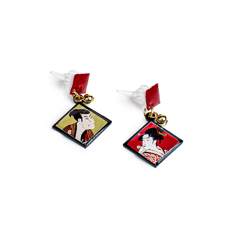 Pendientes Japoneses - Pareja Ukiyo-e