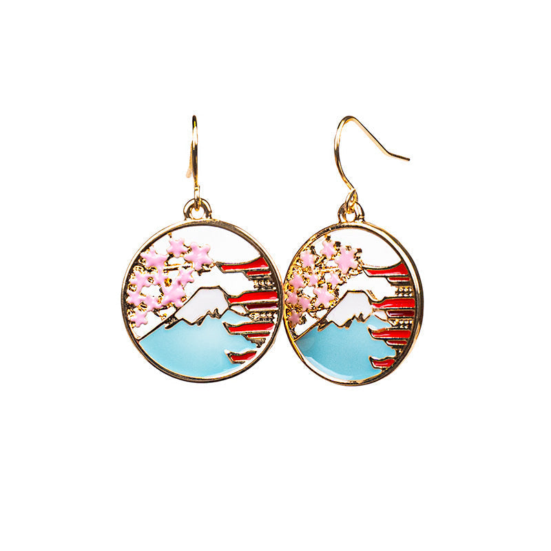 Pendientes Japoneses - Templo & Fuji