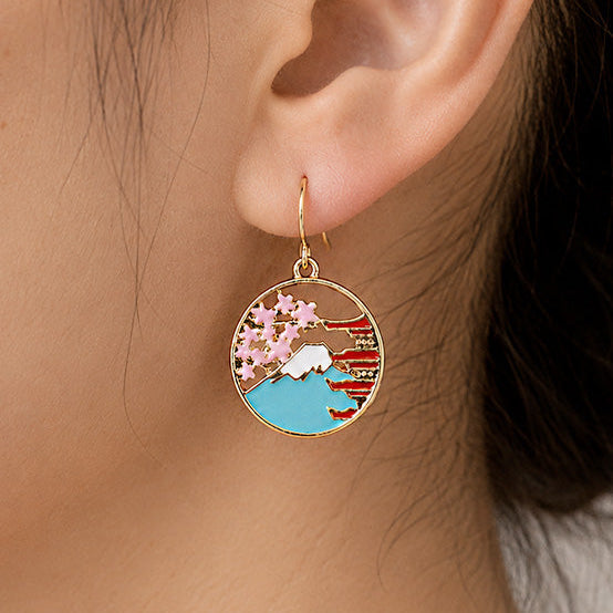 Pendientes Japoneses - Templo & Fuji