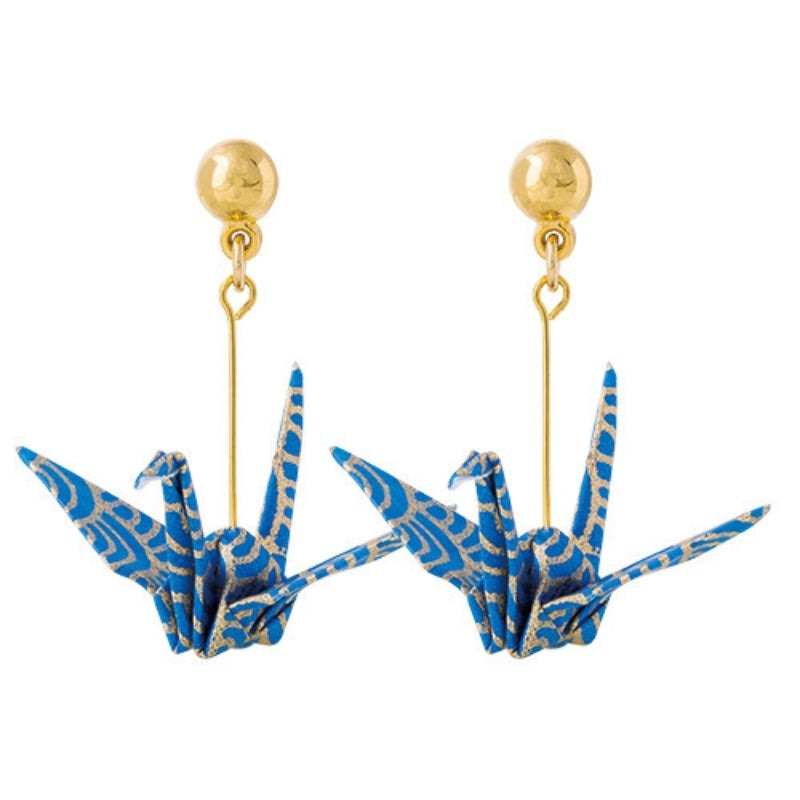 Pendientes Origami Azul