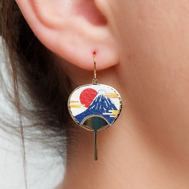 Pendientes Uchiwa Monte Fuji