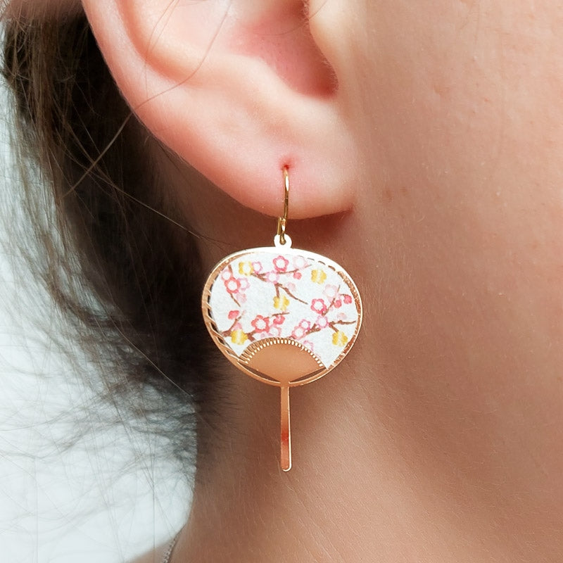 Pendientes Uchiwa Ume
