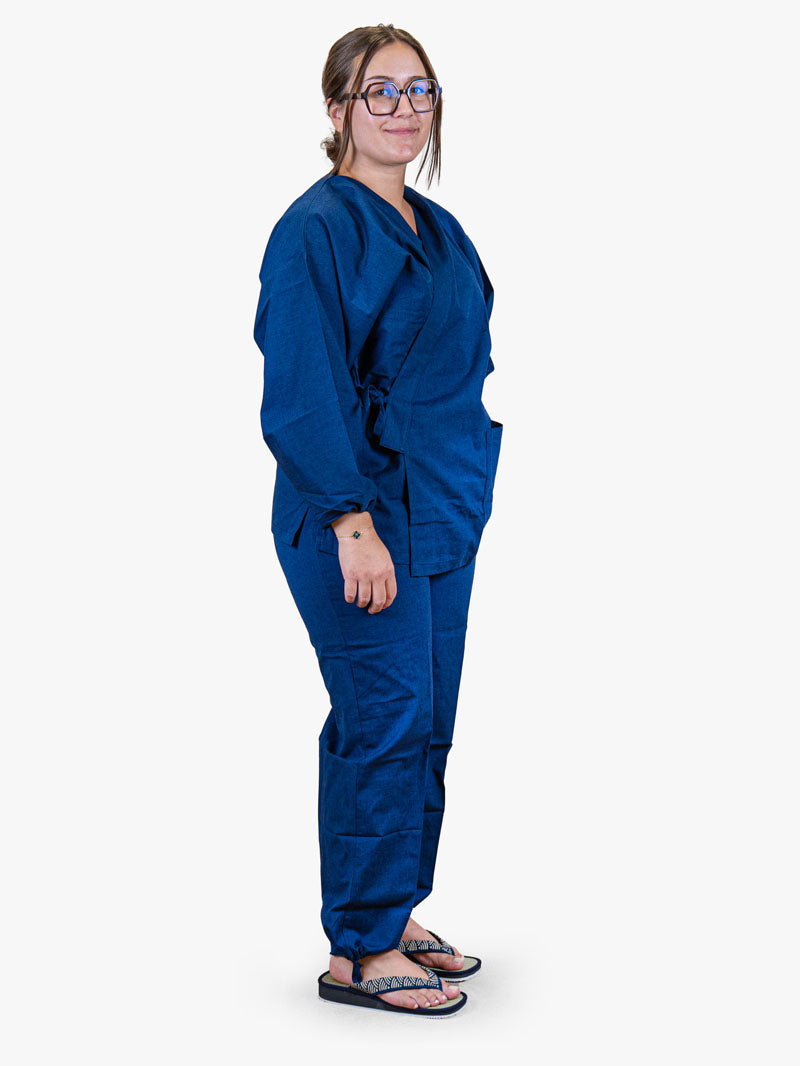 Pijama Samue Japonés Mujer – Azul Marino