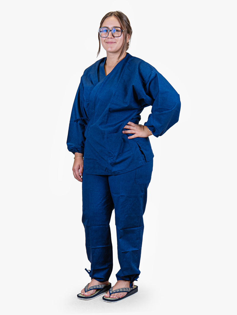 Pijama Samue Japonés Mujer – Azul Marino