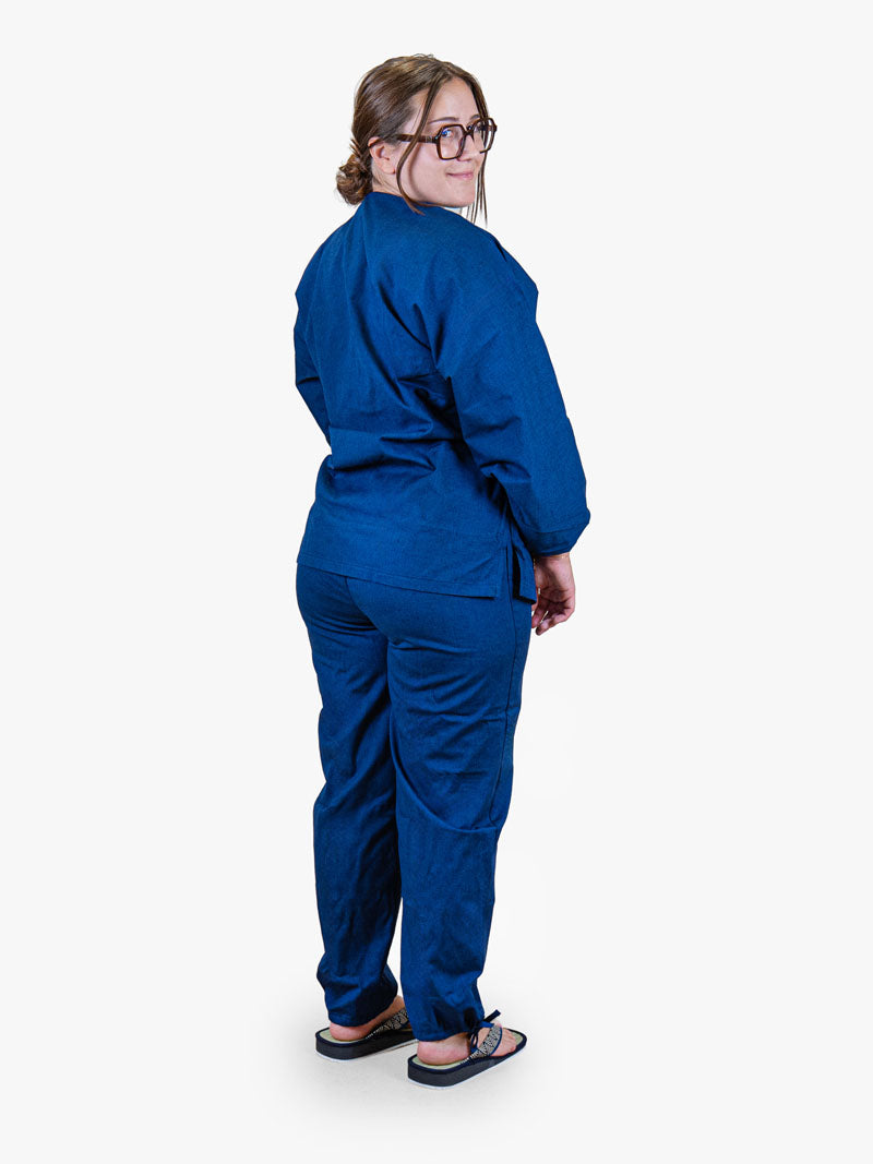 Pijama Samue Japonés Mujer – Azul Marino