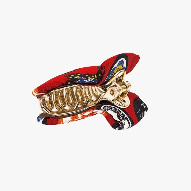 Pinza para el pelo de tela de gato japonés