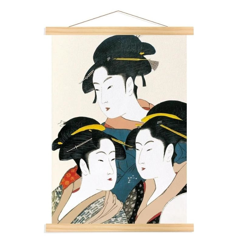 Pintura Japonesa Las Tres Bellezas