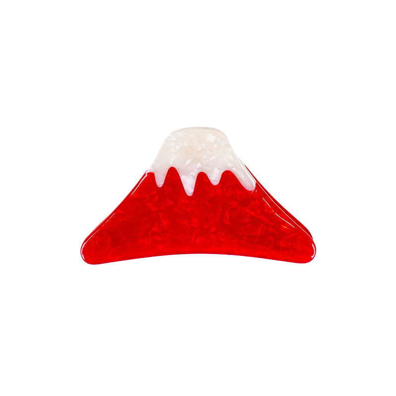 Pinza para el pelo japonesa con el Monte Fuji en rojo