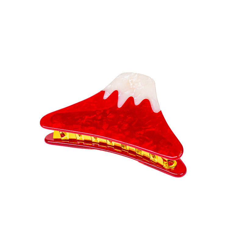 Pinza para el pelo japonesa con el Monte Fuji en rojo