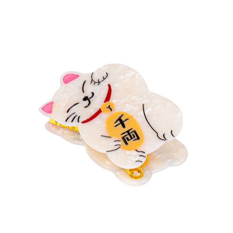 Pinza para el pelo japonesa Maneki-Neko