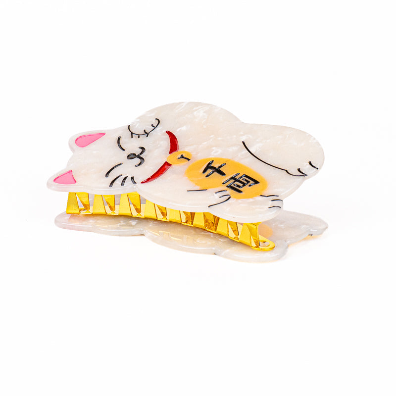 Pinza para el pelo japonesa Maneki-Neko