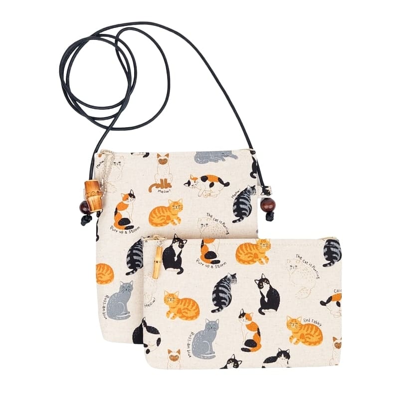 Pochette Bandoulière Chats Japonais