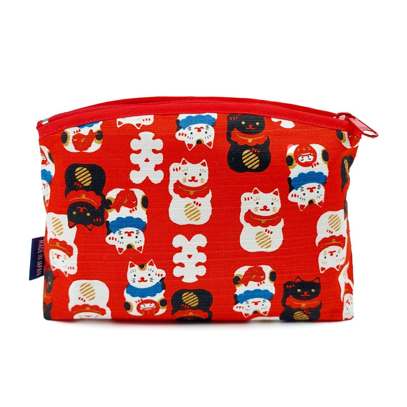 Maneki Neko Japanese Clutch Rojo