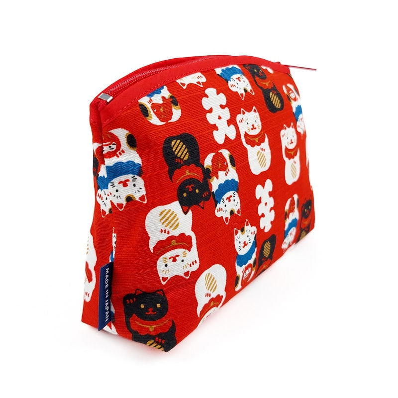 Maneki Neko Japanese Clutch Rojo