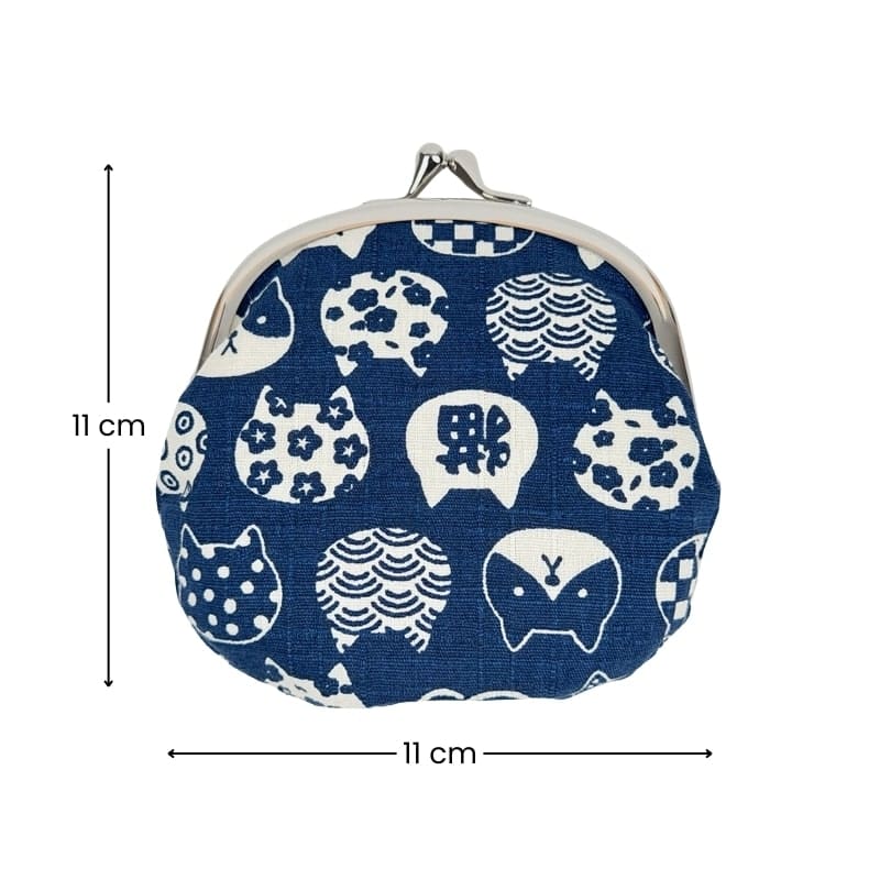 Porte-Monnaie Gamaguchi Neko Bleu