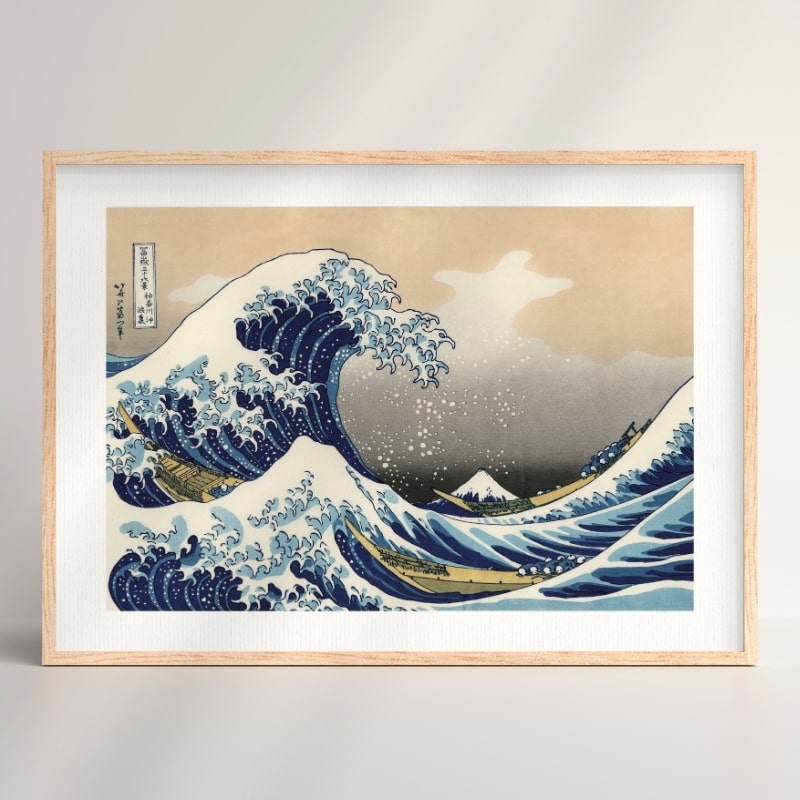 Póster Hokusai La Gran Ola de Kanagawa A3