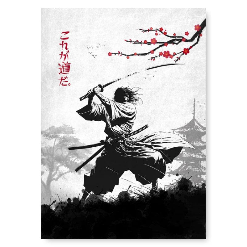 Póster Japonés Camino del Guerrero A3