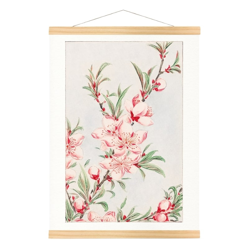 Póster Japonés Flores de Melocotón A3