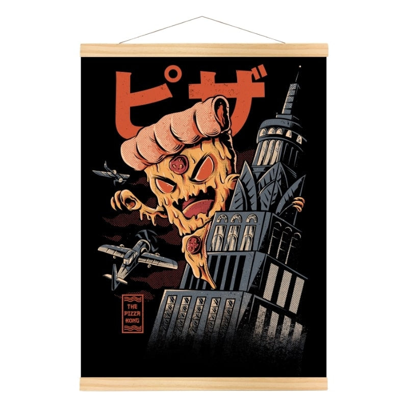 Póster Japonés Godpizza A3