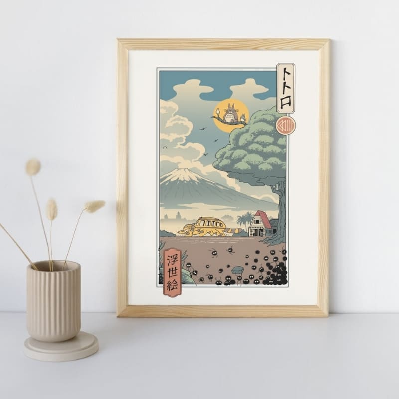 Póster Japonés Guardianes del Bosque Ukiyo-e A3