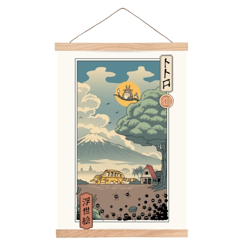 Póster Japonés Guardianes del Bosque Ukiyo-e A3