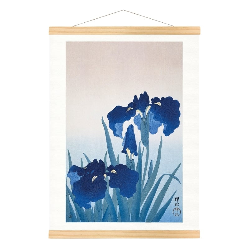 Póster Japonés Iris Azul A3