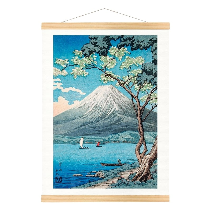 Póster Japonés - Lago Yamanaka A3