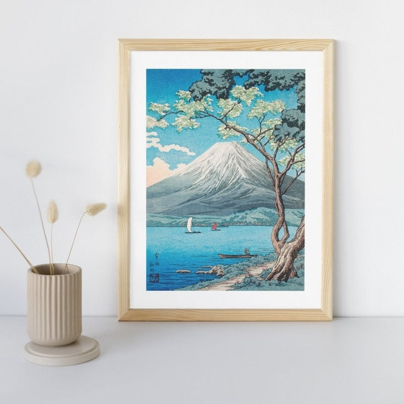 Póster Japonés - Lago Yamanaka A3