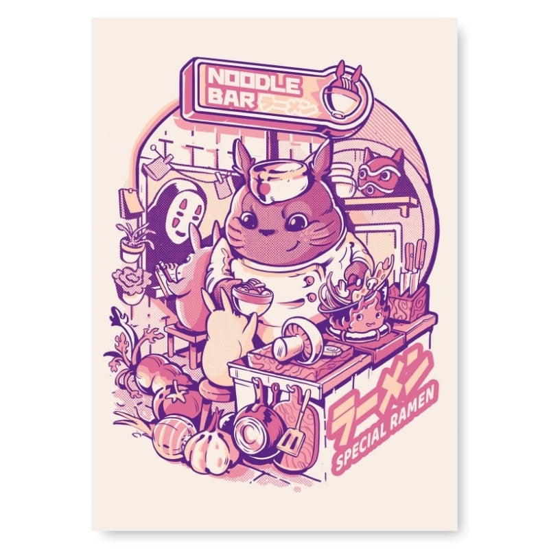 Póster Japonés Noodles A3