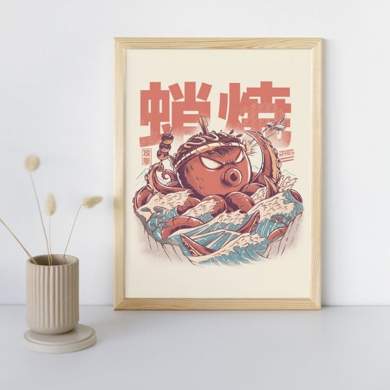 Póster Japonés Takoyaki A3