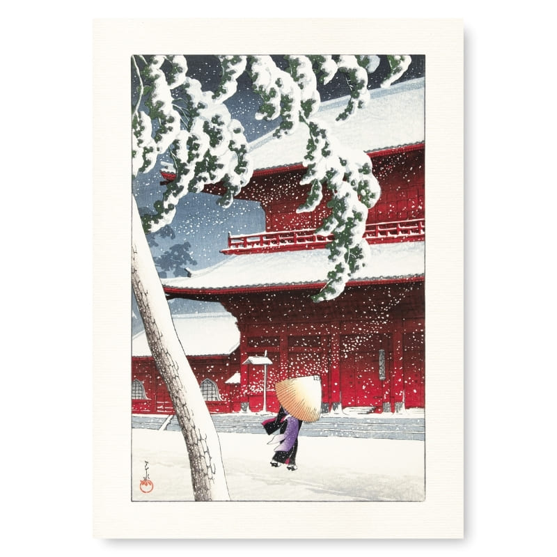 Póster Japonés Templo Zojoji A3