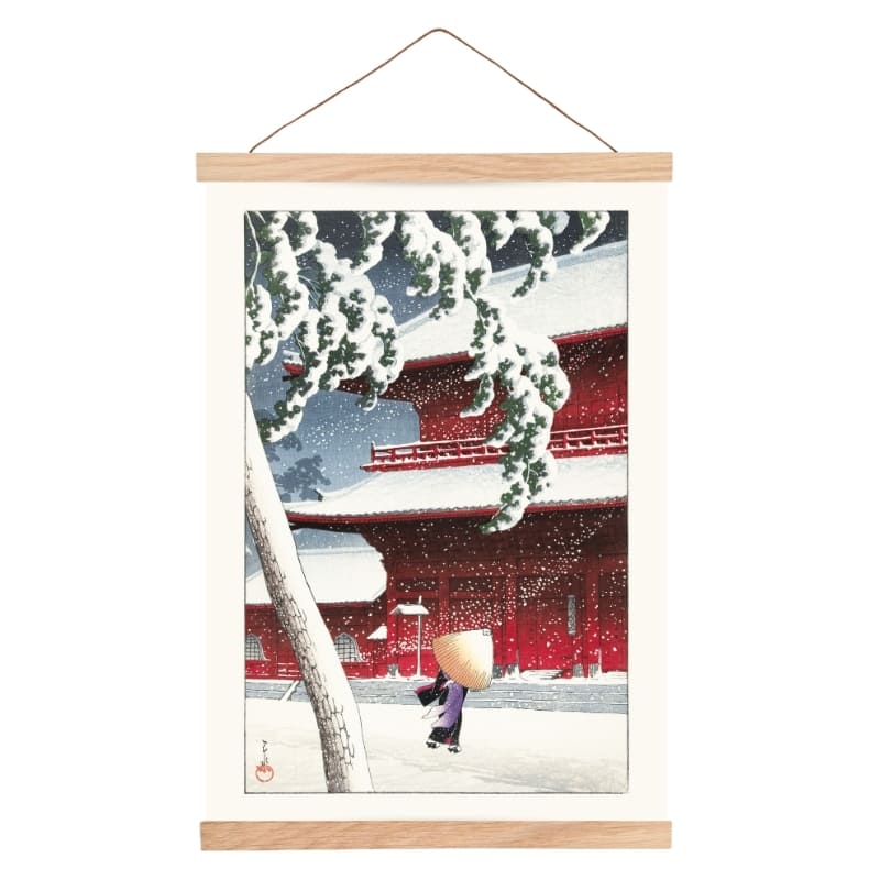 Póster Japonés Templo Zojoji A3