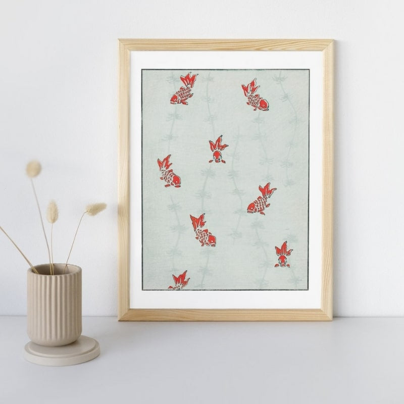 Póster Japonés Watanabe Seitei - Peces A3