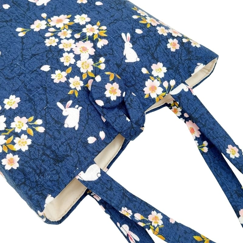 Sac Japonais Usagi Sakura Bleu