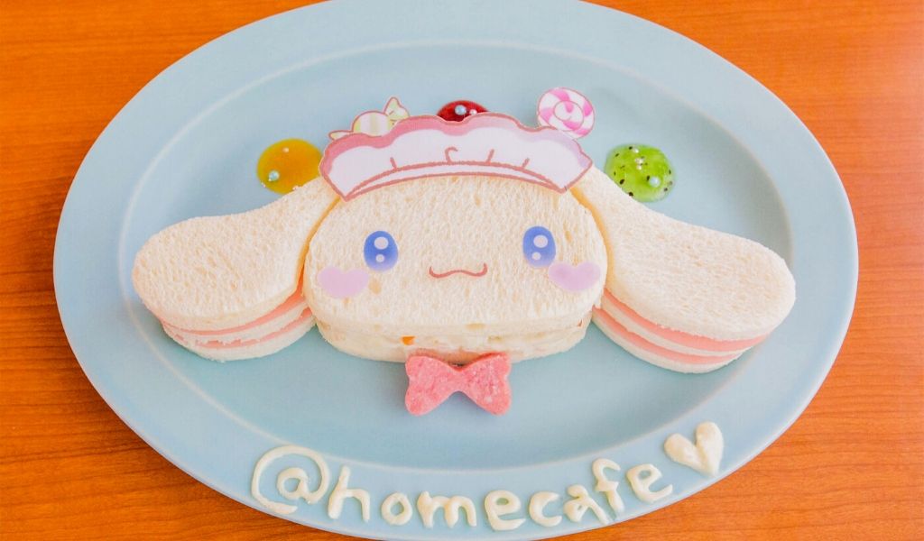 sándwich kawaii ofrecido en @homecafe