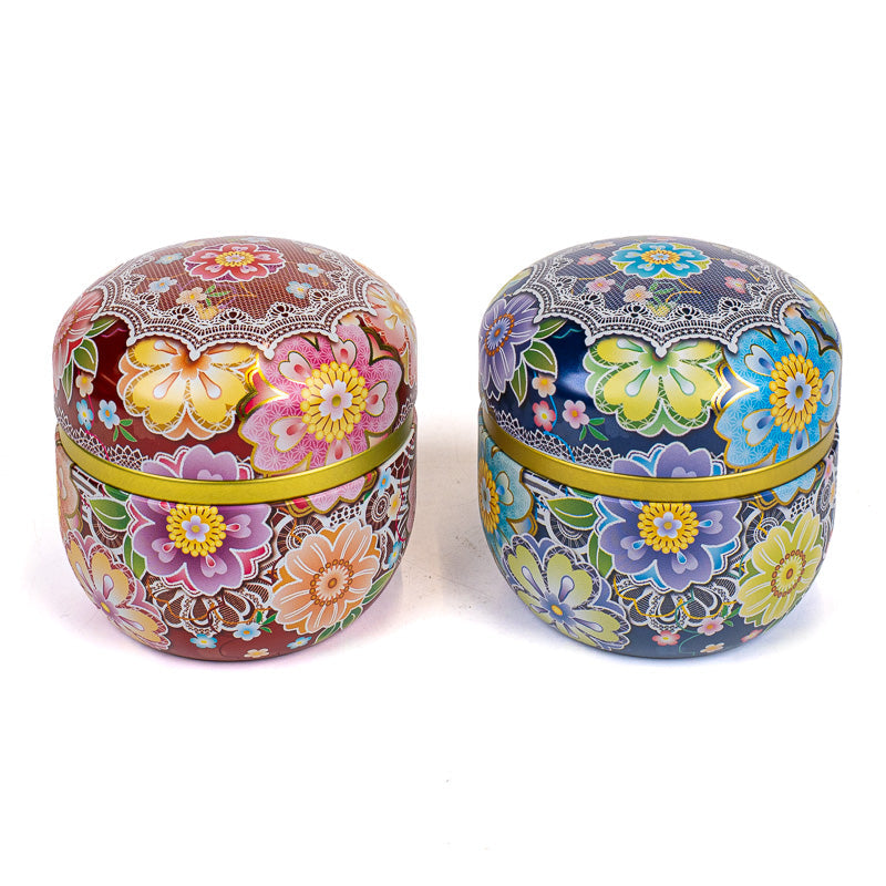 Set de Dos Latas de Té - Flores Japonesas