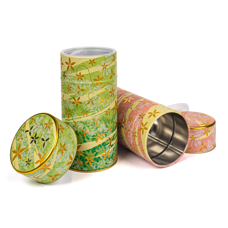 Set de Dos Latas de Té de Metal - Estampado Floral
