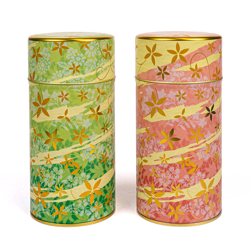 Set de Dos Latas de Té de Metal - Estampado Floral
