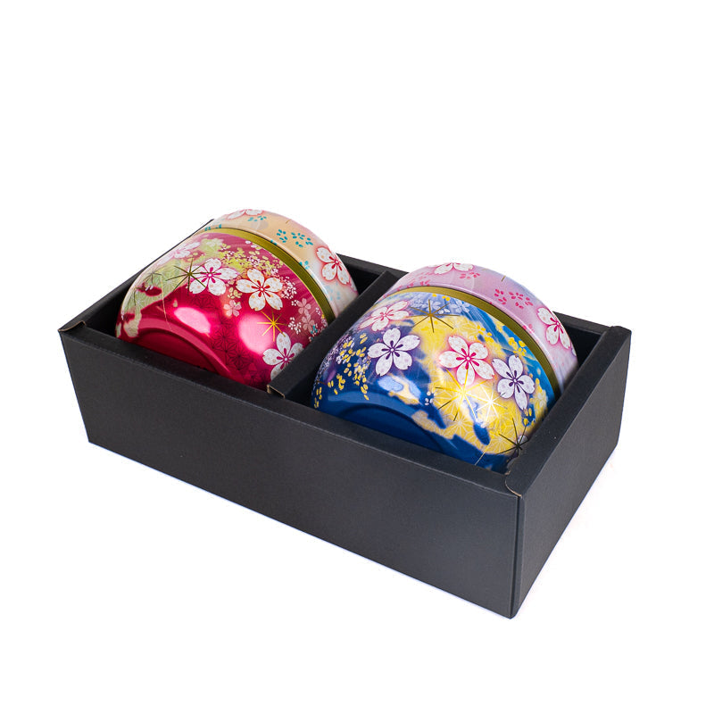 Set de Dos Latas de Té de Metal - Flores