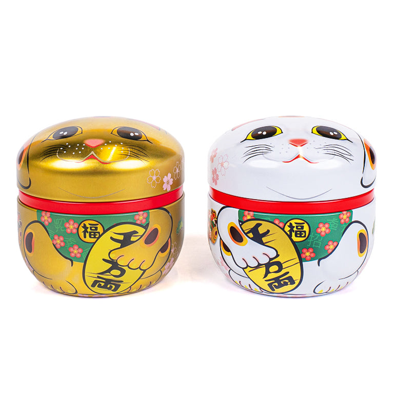 Set de Dos Latas de Té de Metal - Maneki Neko