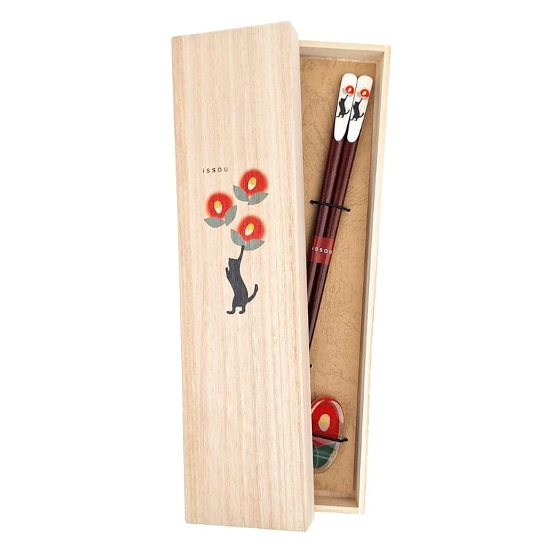 Set de Palillos Japoneses Neko Tsubaki