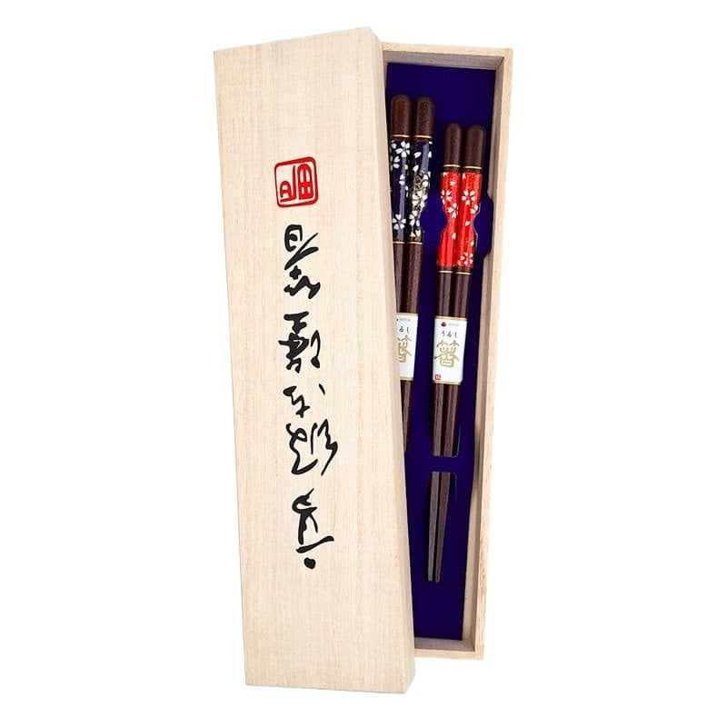 Set de Palillos Japoneses Rojos y Azules