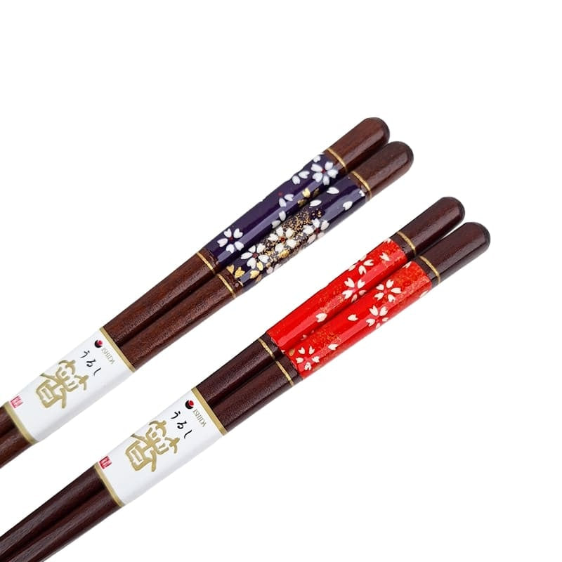 Set de Palillos Japoneses Rojos y Azules