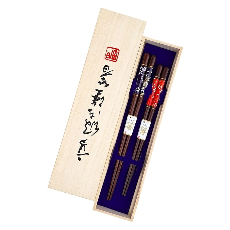 Set de Palillos Japoneses Rojos y Azules