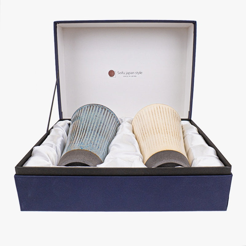Set de regalo de 2 tazas japonesas grandes