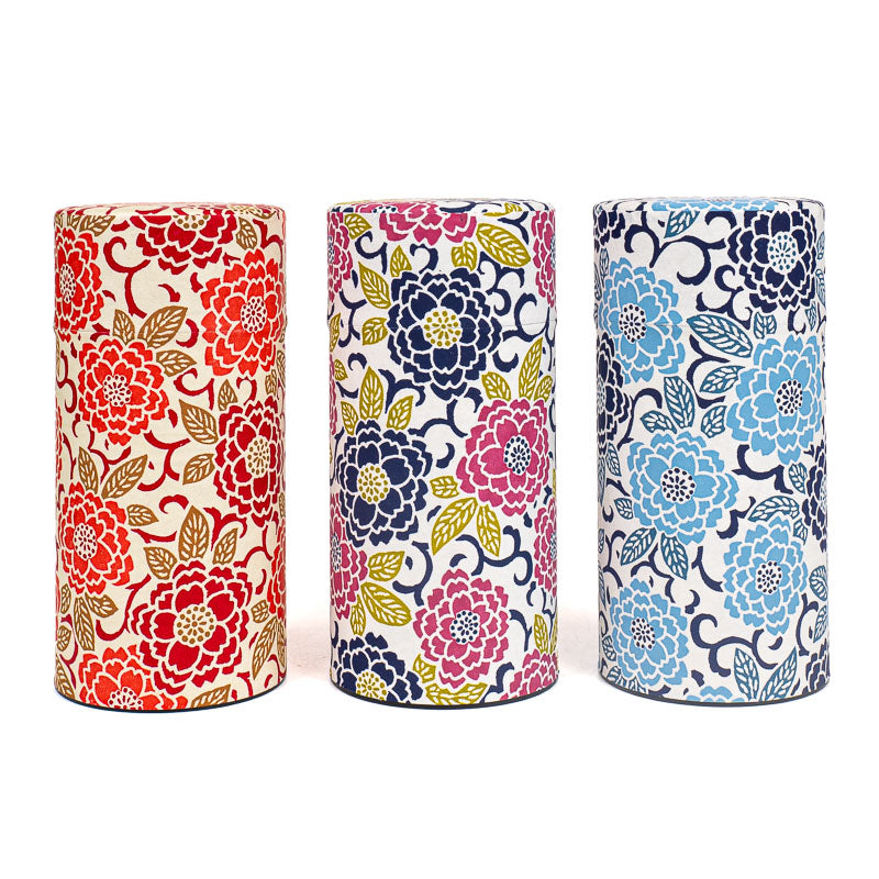 Set de Tres Latas para Té con Papel Washi - Flores