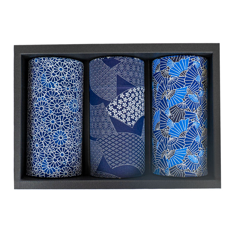 Set de Tres Latas de Té Japonesas - Índigo