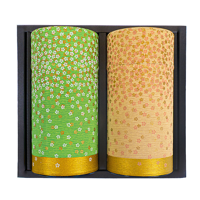 Set Dos Latas de Té con Papel Washi - Hanazono