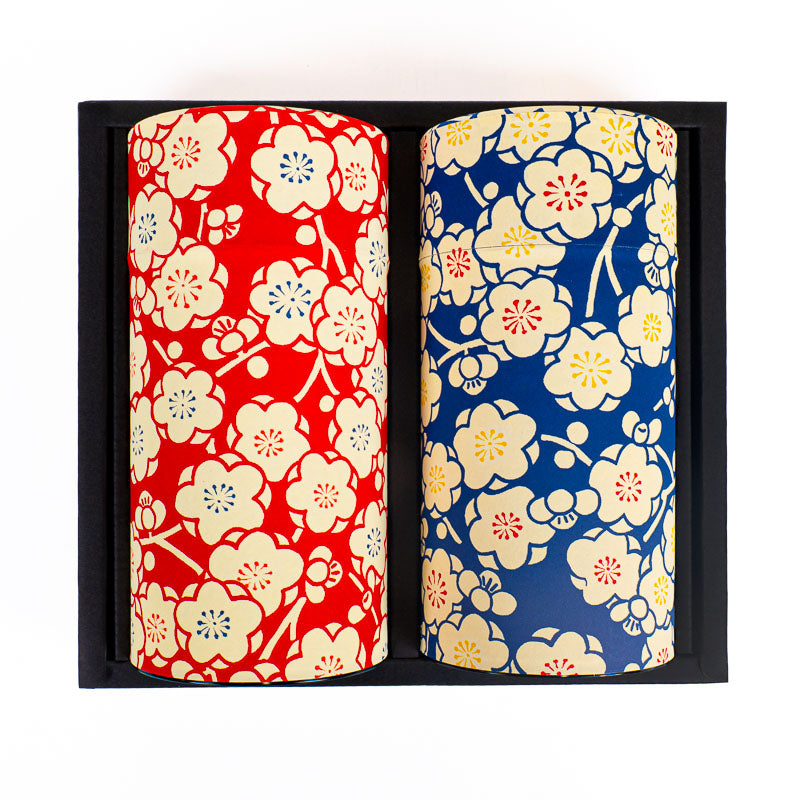 Set Dos Latas para Té con Papel Washi - Ume